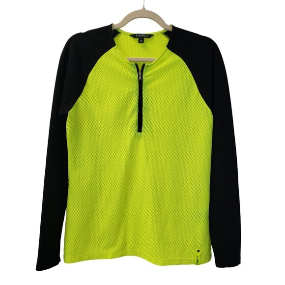 Lauren Ralph Lauren Waffle Knit Quarter Zip Activewear Jacket Size Small - Picture 1 of 5